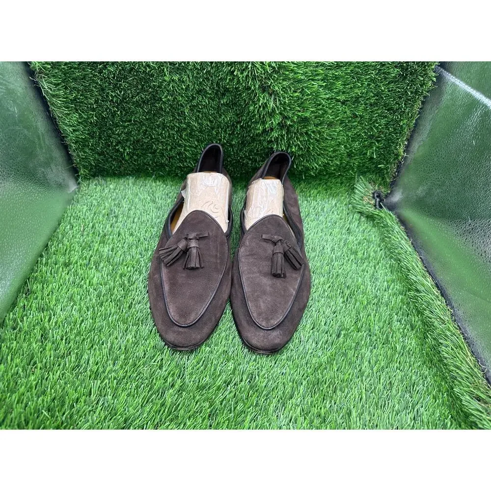 Baudoin & Lange x The Armoury Sagan Tassel Loafer Men's 11 Brown Suede Preppy